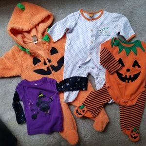 Baby Halloween pumpkin outfits